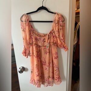 Free People Marney Peasant Mini Dress Size xs NWT